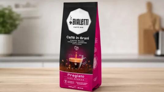 Café en grano Bialetti Grain Expert 100% Arábica de 1 kg, suave y aromático