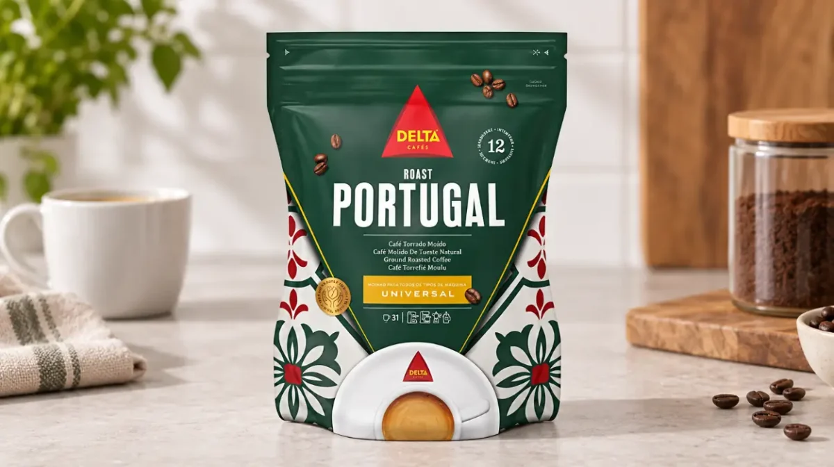 Pack x2 café molido Delta Cafés Origen Portugal marcado y aromático de 220 g