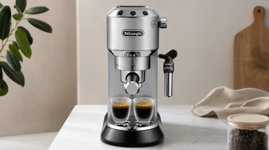 Cafetera De'Longhi Dedica EC685.M, espresso y cappuccino, compacta y con sistema anti-goteo