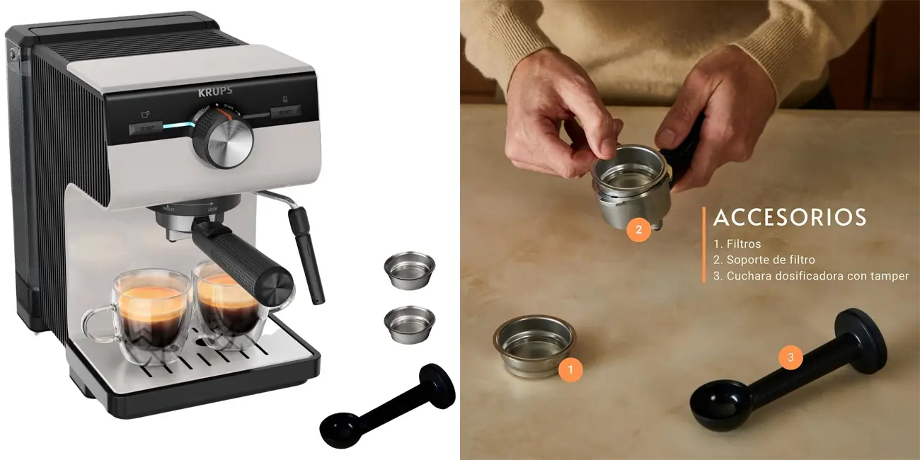 Cafetera espresso manual Krups Authentic XP381B