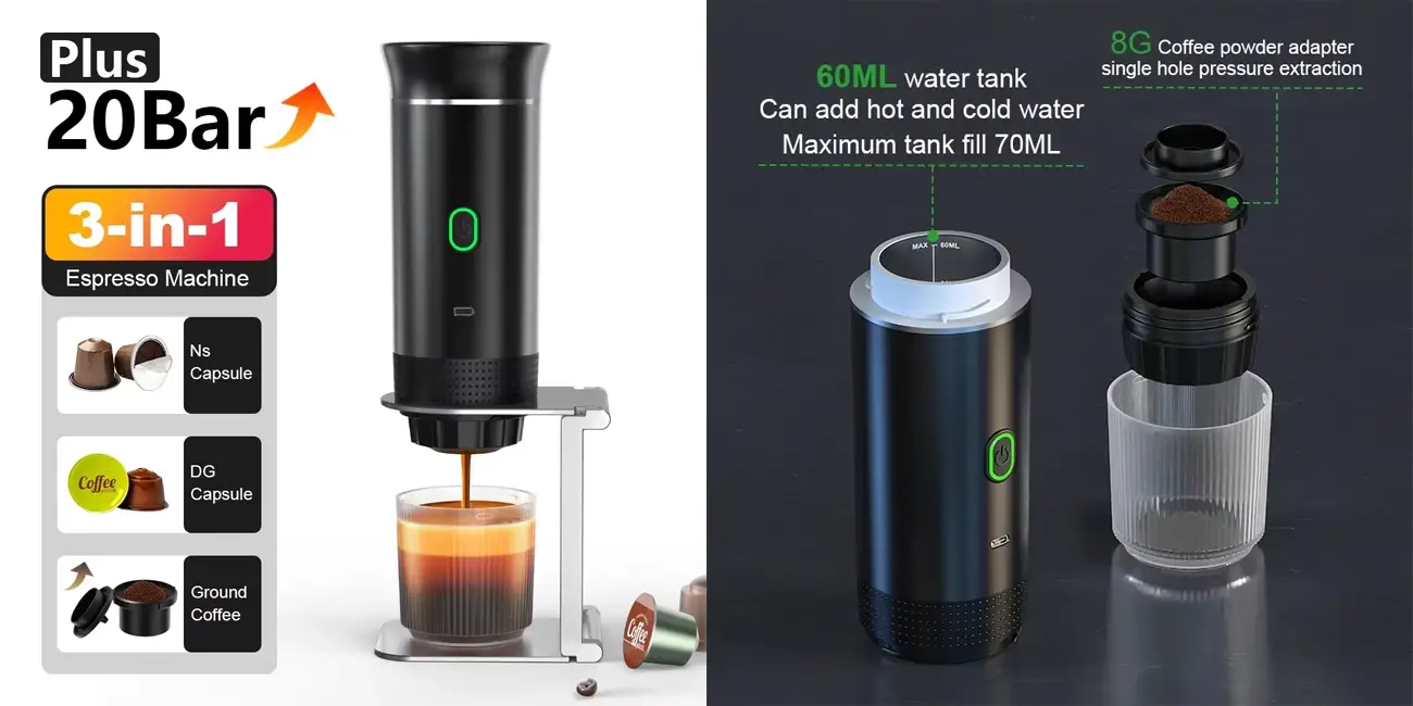 Cafetera Espresso portátil eléctrica DENOKIN