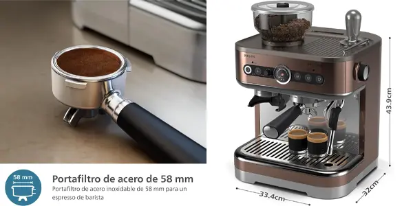Cafetera espresso semiautomática Philips Barista Brew