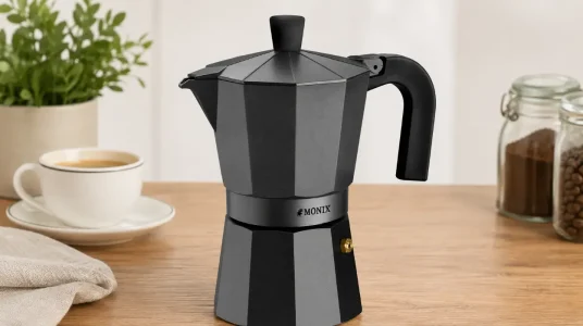 Cafetera italiana Monix Vitro Noir 9 tazas