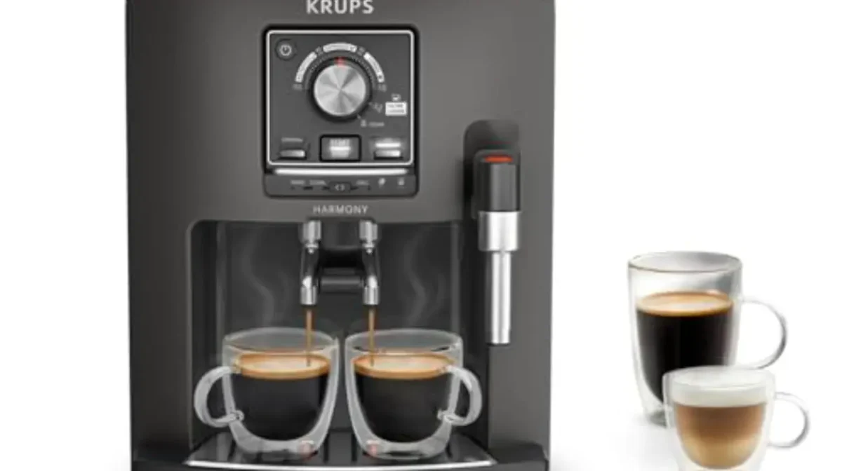 Cafetera superautomática Krups Harmony EA508BE0 con espumador y función doble taza