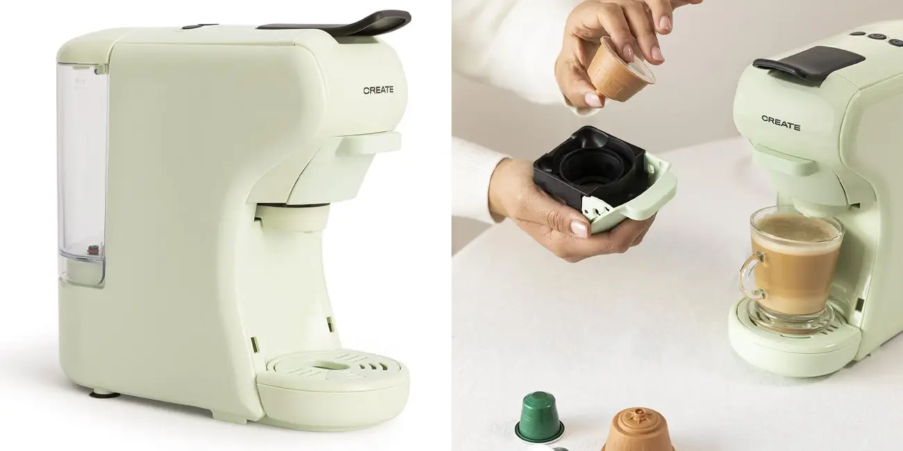 Cafetera multicápsula express y para café molido Create POTTS