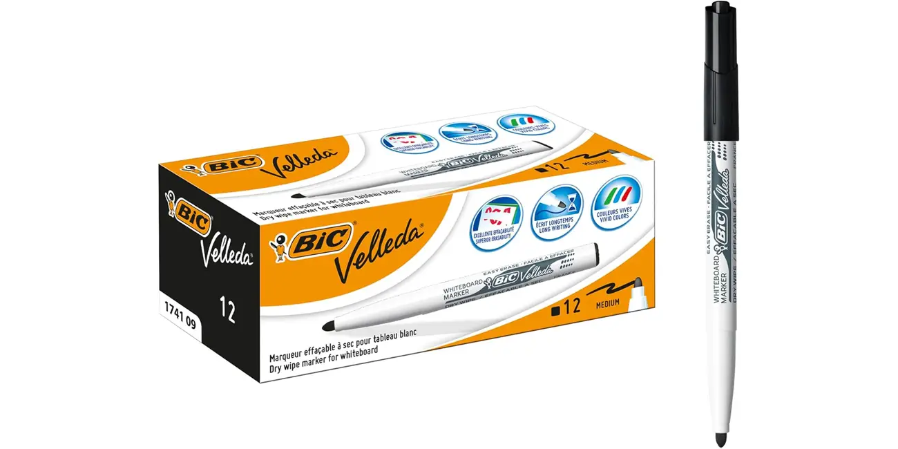 Caja de 12 rotuladores BIC Velleda