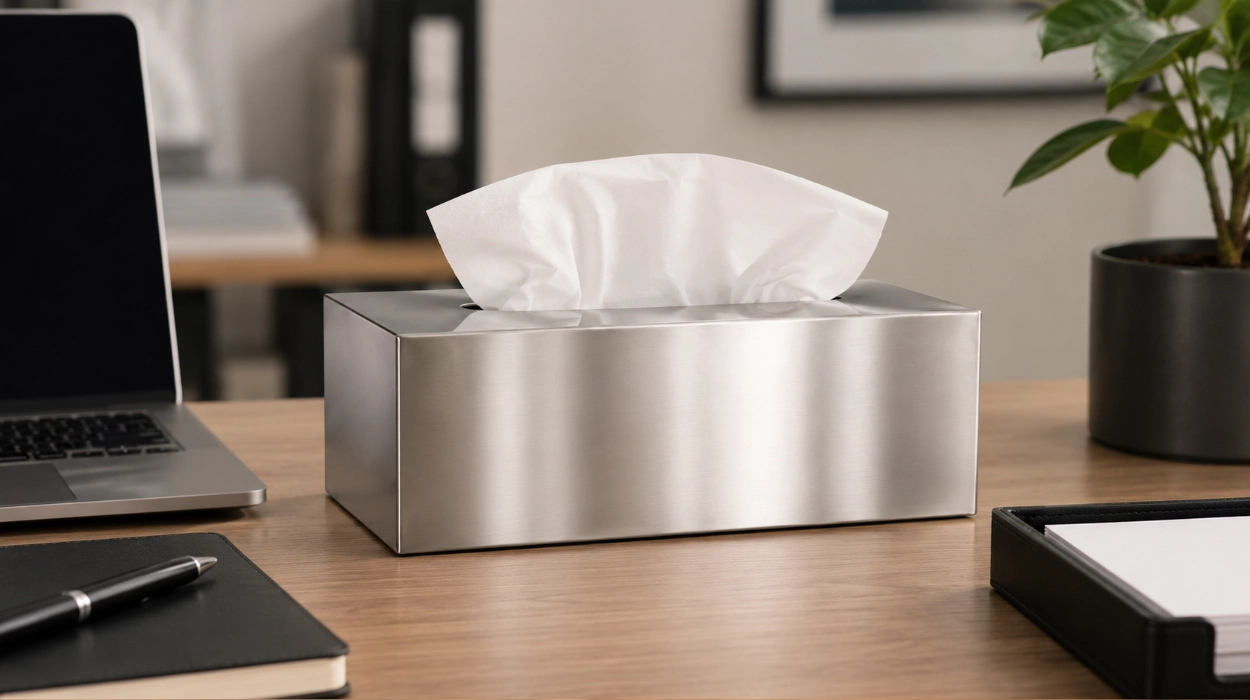 caja-blomus-nexio-para-panuelos-en-acero-inoxidable-pulido