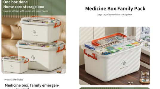 caja botiquín para medicinas y primeros auxilios