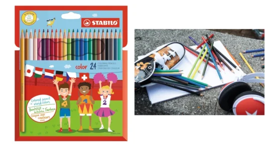 caja de 24 lápices de colores Stabilo