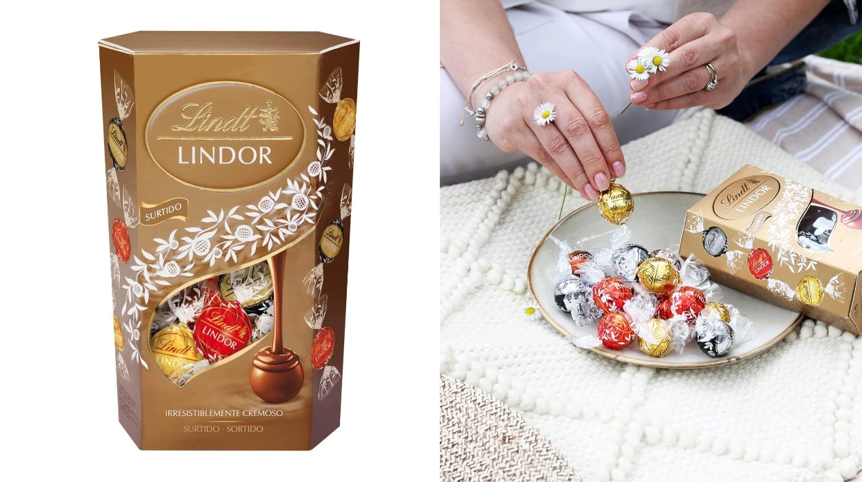 caja de bombones Lindt Lindor Cornet surtidos