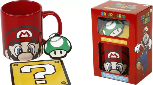 Pack Super Mario Taza + Posavasos + Llavero barato en Amazon