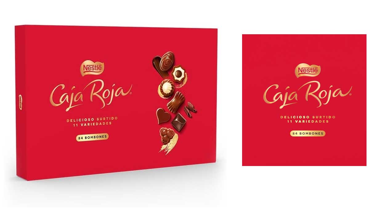Caja roja bombones 800 gramos barata