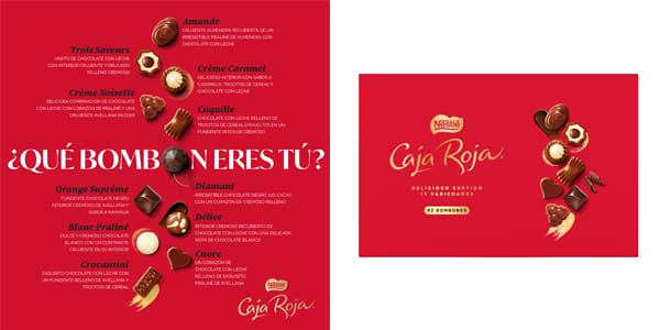 Caja roja bombones Nestle oferta