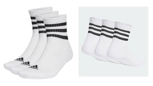 calcetines Adidas 3 Stripes Cushioned Mid-Cut