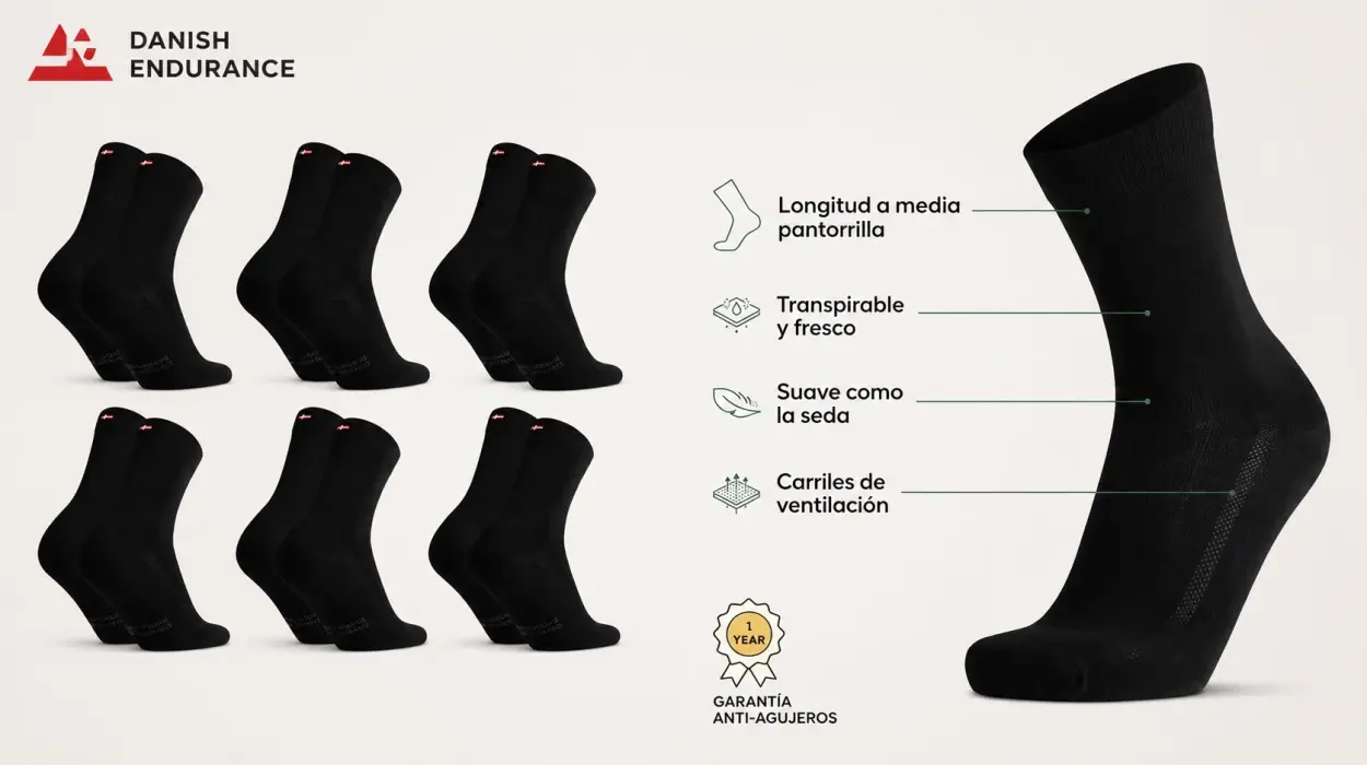 6 Pares de calcetines de bambú
