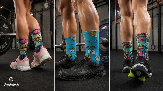 calcetines-deportivos-jungle-socks-con-disenos-divertidos-para-crossfit-running-fitness-unisex
