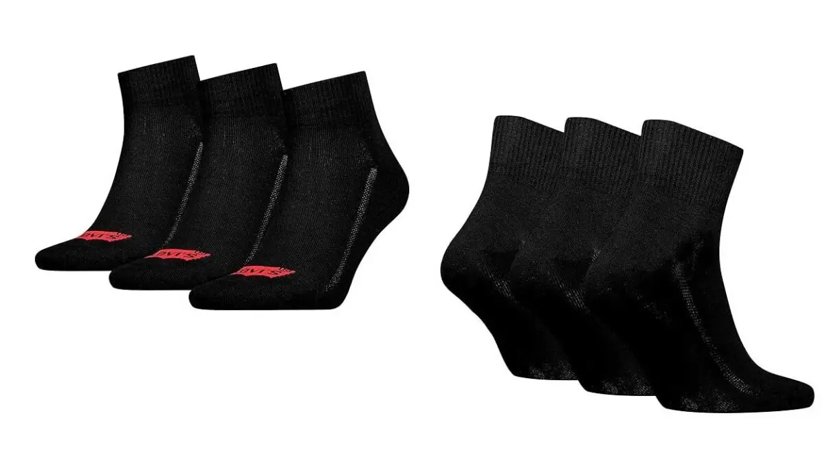 Pack x3 Pares de calcetines Levi's Quarter unisex