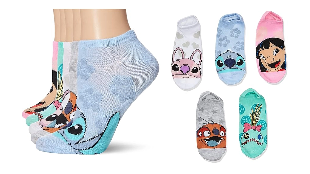 calcetines lilo stitch disney oficial tobilleros mujer