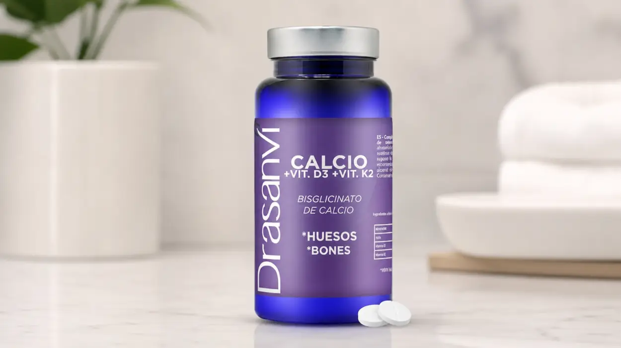 Calcio con vitaminas D3 y K2 Drasanvi en 90 comprimidos