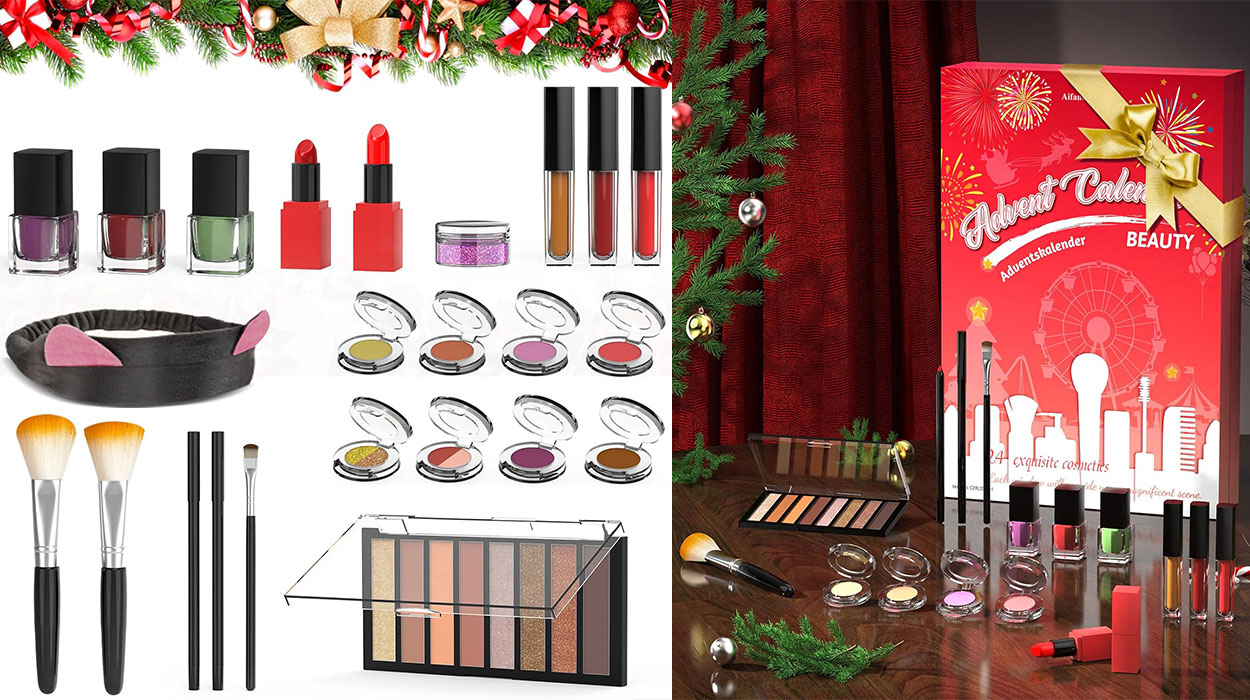 Calendario de Adviento 2024 con 24 productos de maquillaje barato
