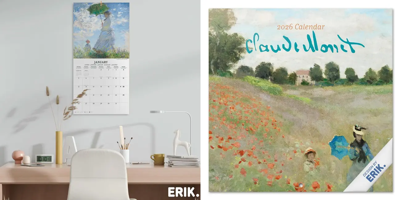Calendario de pared 2026 Monet de Grupo Erik