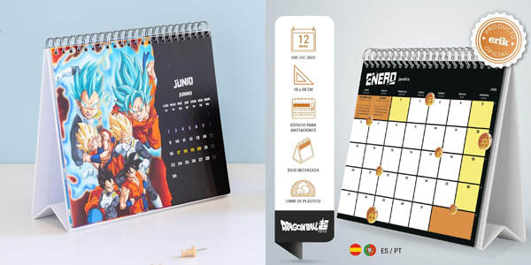 Calendario de escritorio Dragon Ball 2025