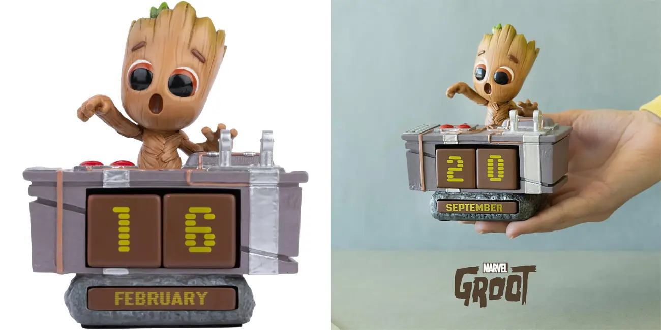 Calendario perpetúo Baby Groot 3D