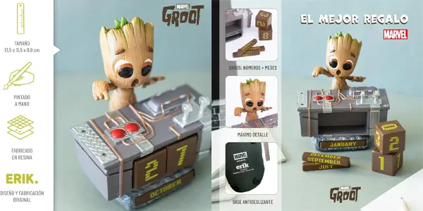 Calendario perpetúo Baby Groot 3D