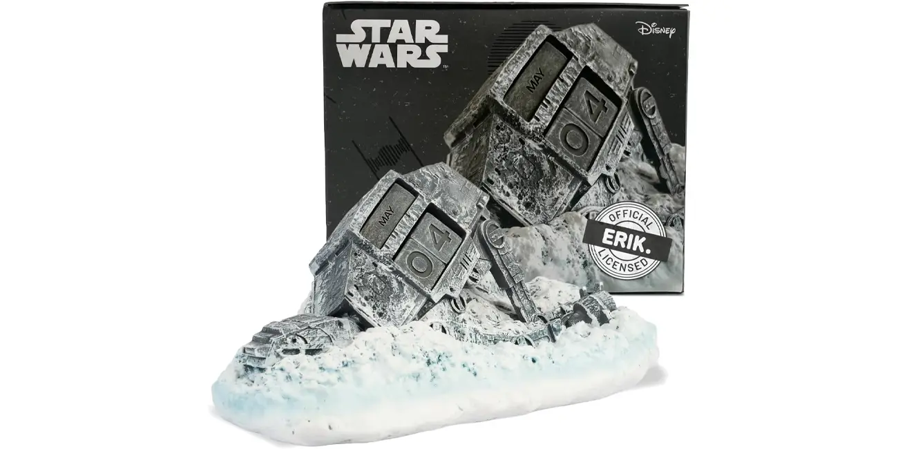 Calendario perpetuo 3D Star Wars At-At derribado