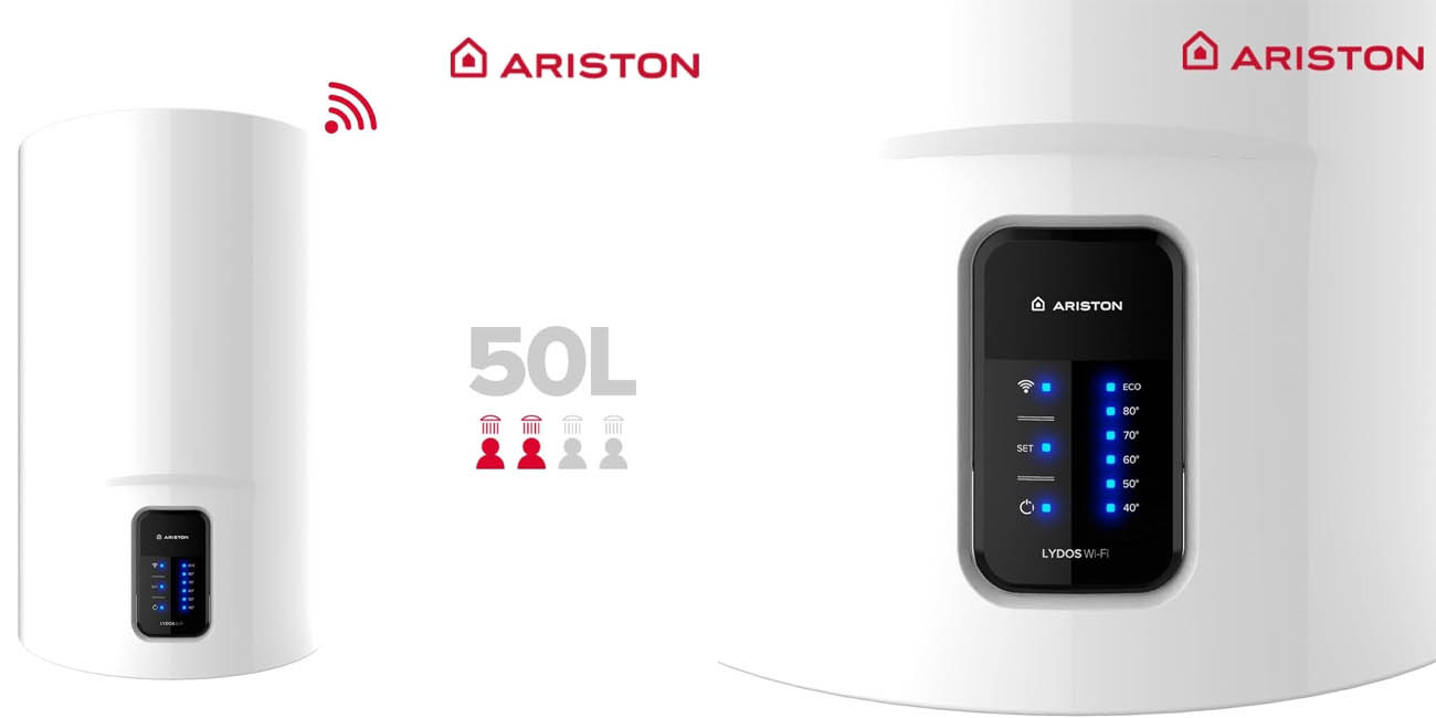 Calentador Ariston Lydos de 50 litros con WiFi