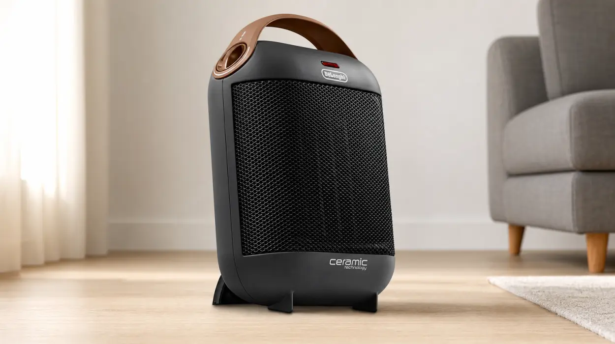 Calentador cerámico De'Longhi HFX30C18.AG con 2 niveles de potencia