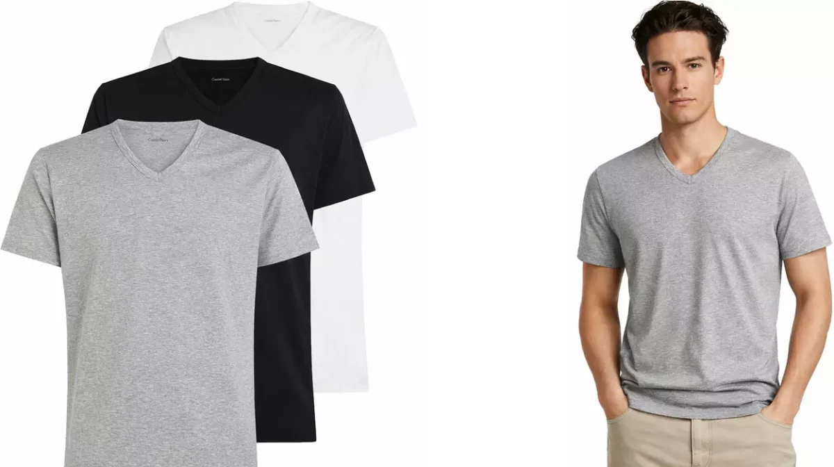 Pack x3 Camisetas de pico Calvin Klein para hombre