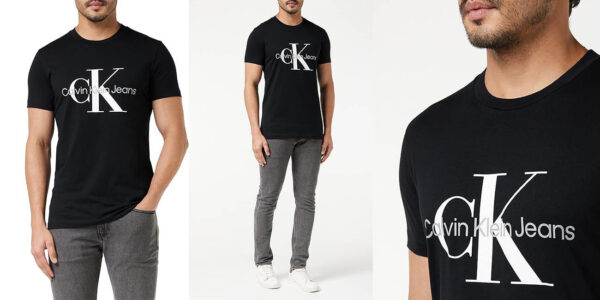 Calvin Klein Core Monogram slim camiseta algodón hombre barata