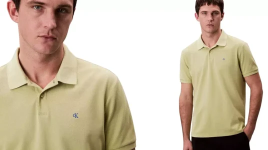 Calvin Klein SS Monogram Pique Polo Hombre barato
