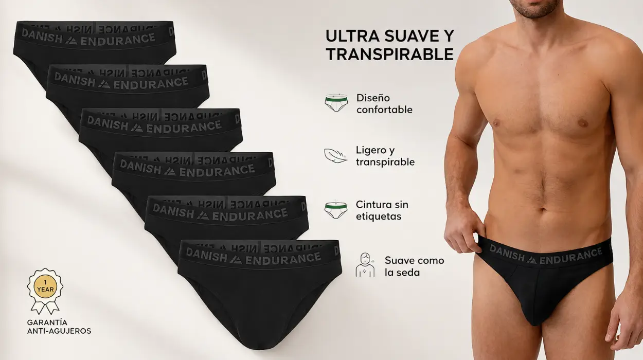 Slip de bambú Danish Endurance: comodidad suave y ajuste perfecto en pack de 6