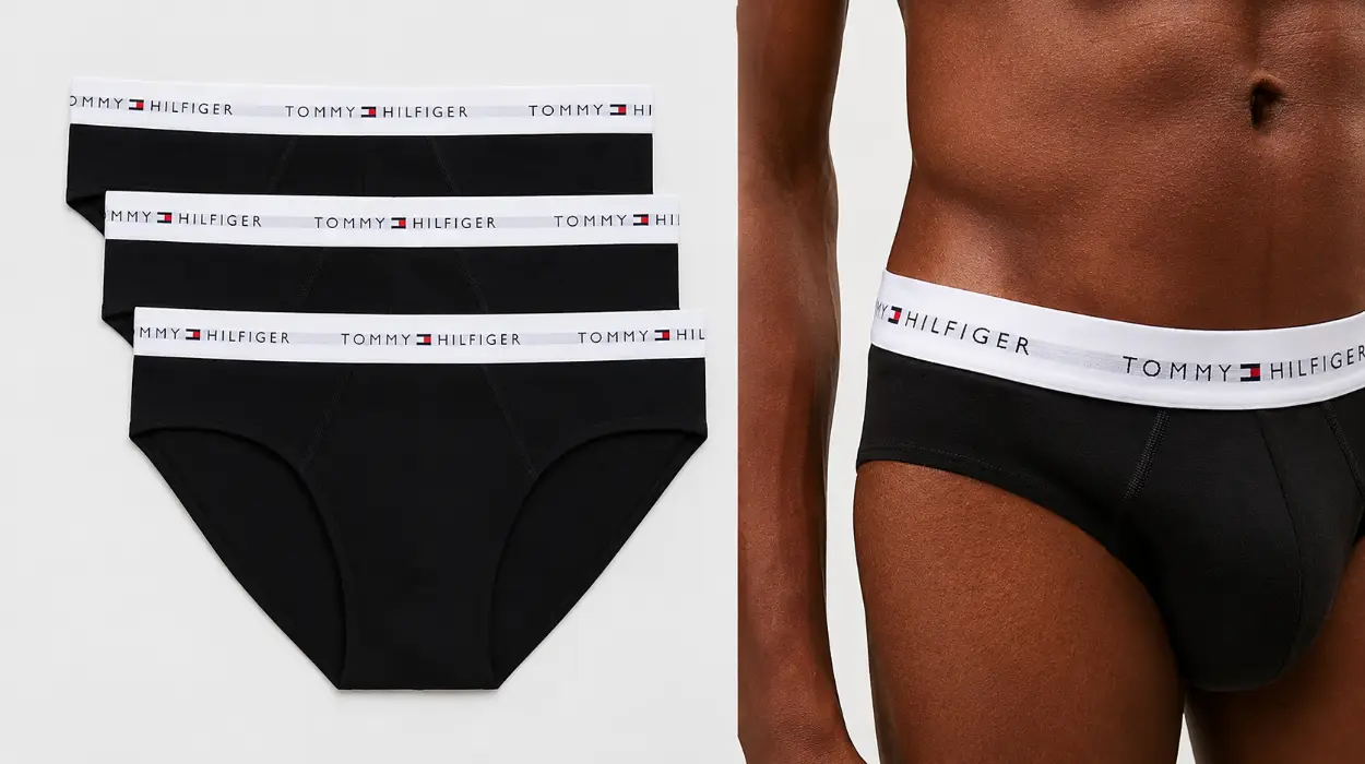 Set de 3 calzoncillos slips Tommy Hilfiger negros para hombre