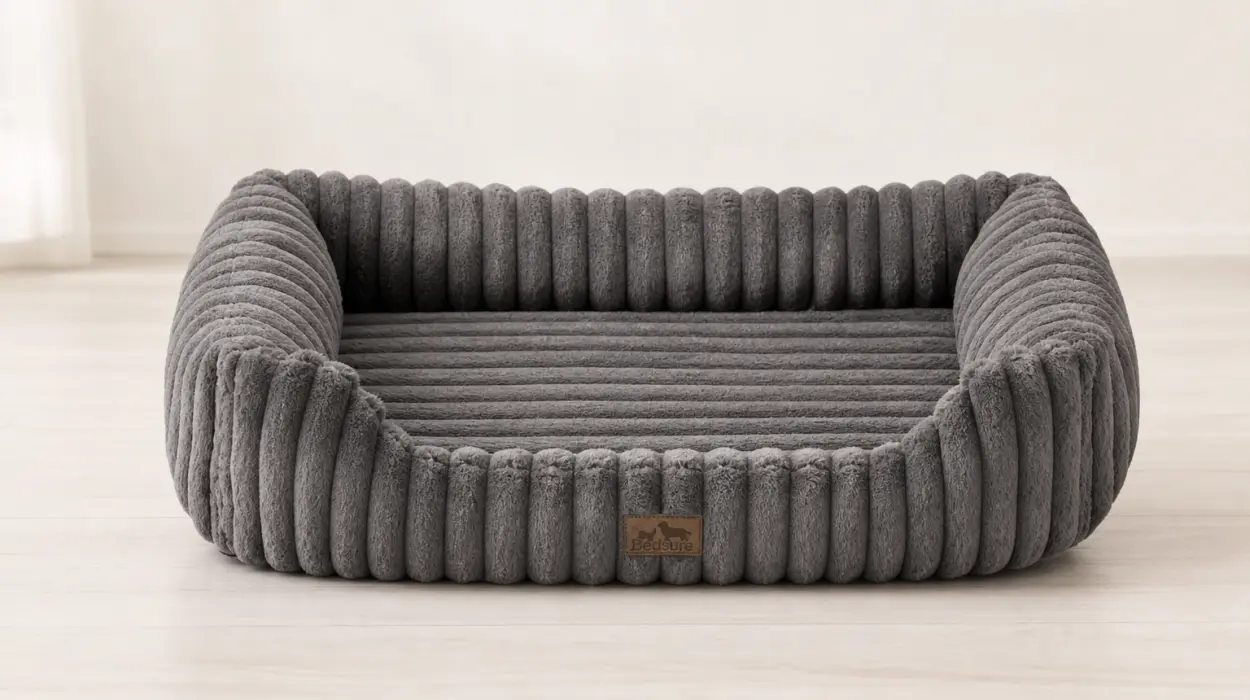 Cama ortopédica Cozy Kiss para perros y gatos, lavable y con bordes elevados