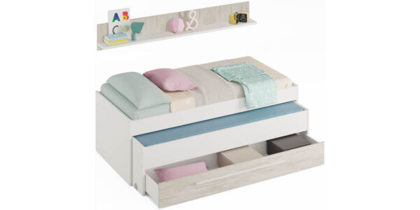 Conjunto de cama nido Elliot con cajones y balda