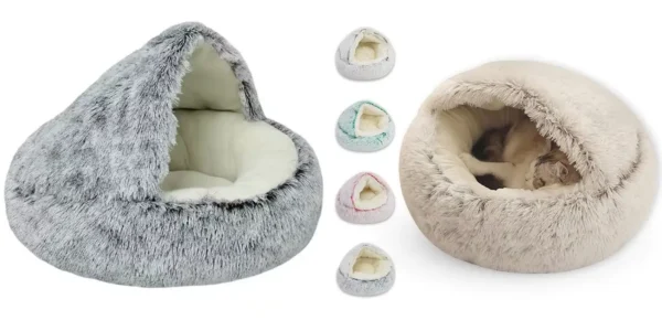Cama acolchada de felpa para gatos