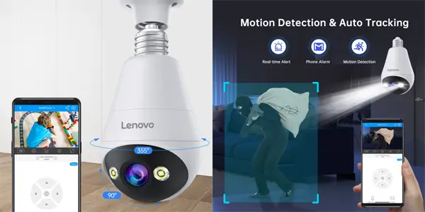 Bombilla cámara WiFi Lenovo 3MP