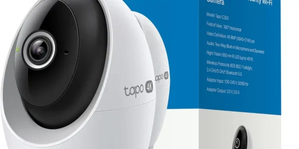 Chollo cámara de vigilancia tapo c260 wifi interior, seguridad doméstica, 4k 8mp 360°