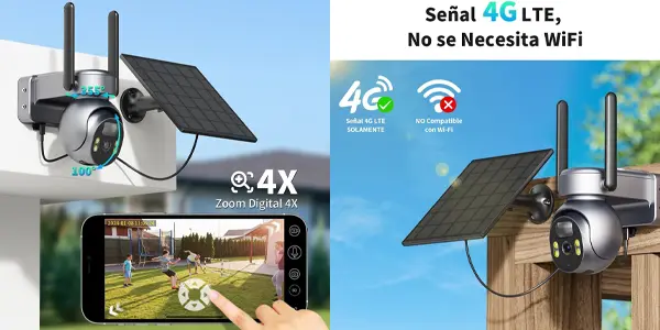 Cámara para exterior SEHMUA 4G LTE