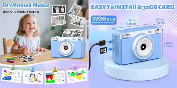 Cámara instantánea infantil Greenkinder