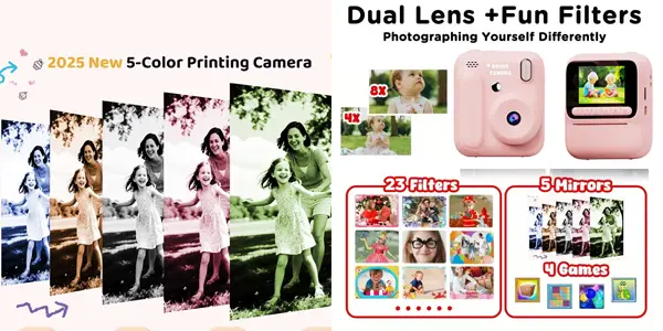 Cámara de fotos instantánea infantil
