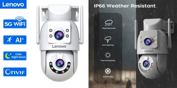 Cámara WiFi Lenovo 4K con doble lente