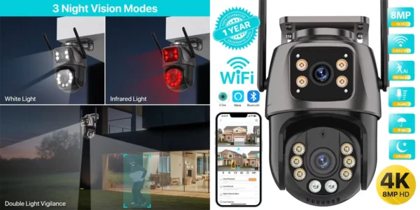 Cámara WiFi WEST TUNE PTZ 4K