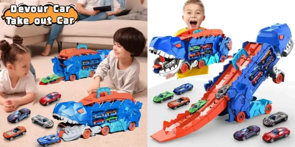 Camión transportador dinosaurio
