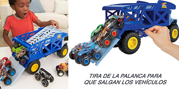 Camión de transporte Monster Truck Rhino Rig de Hot Wheels barato