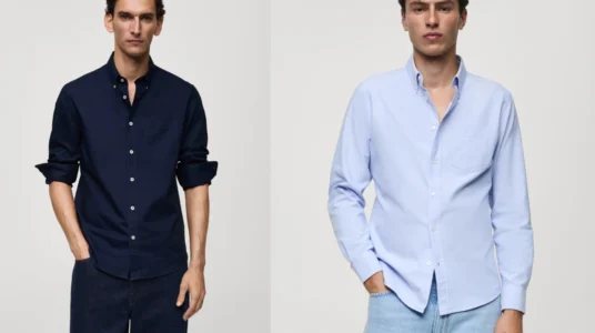 camisa Oxford de algodón Regular Fit Mango Outlet para hombre