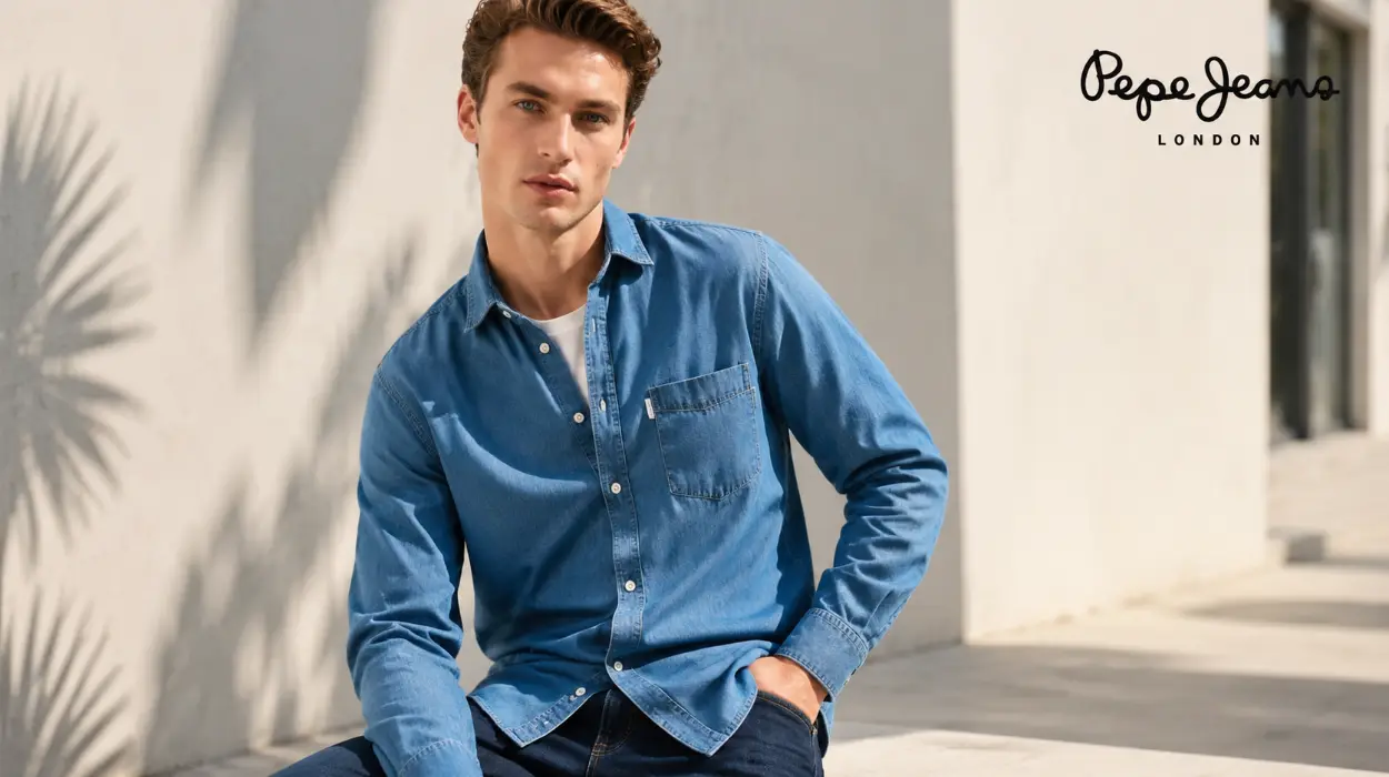 Camisa de manga larga Pepe Jeans Classic Denim Slim para hombre